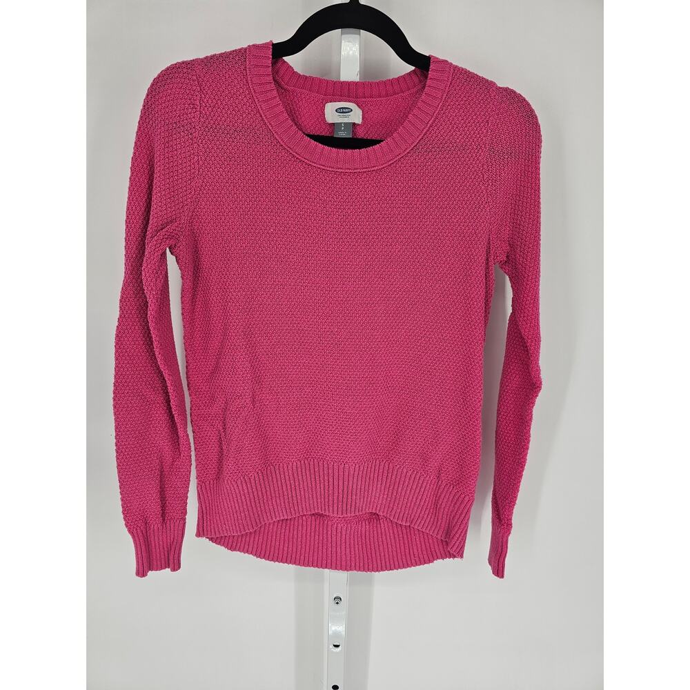 Old Navy Women's Pink  Long Sleeve Crew Neck Knit Casual Sweater Size S/P